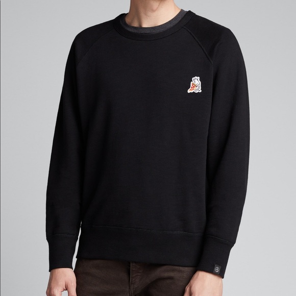 Bone Mens Pizza Rat Applique Sweater 